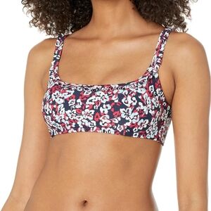 Tommy Hilfiger Floral Bikini Top - Red and Blue